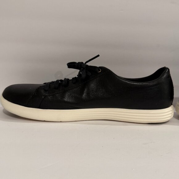 Cole Haan Men’s Grand Crosscourt Shoes Black Leather Sneakers Size 10.5 - Picture 2 of 11